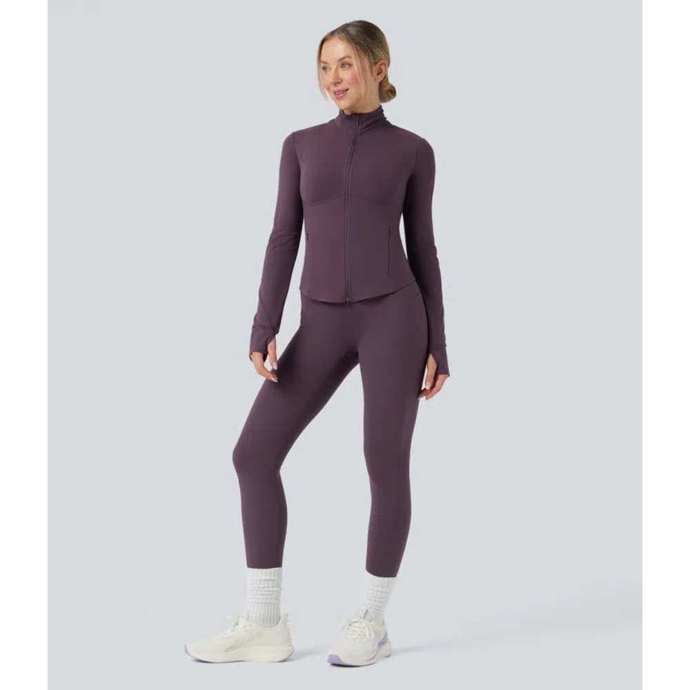 Halara Purple Ultrasculpt large Activewear Set Jacket & Ultrasculpt Leggings NWT